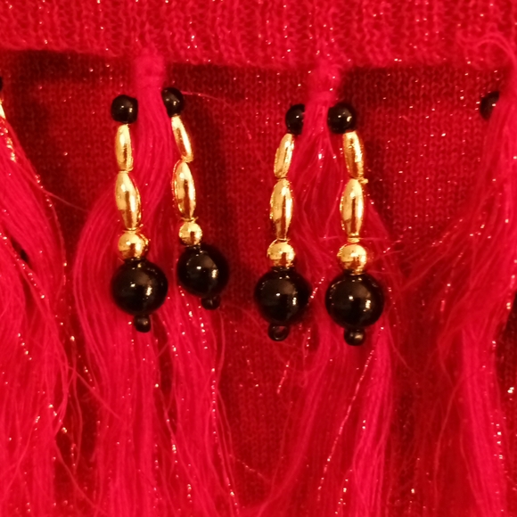 Dress Barn Metallic Dark Red Sweater ❤️🥀🦀 - Picture 7 of 9